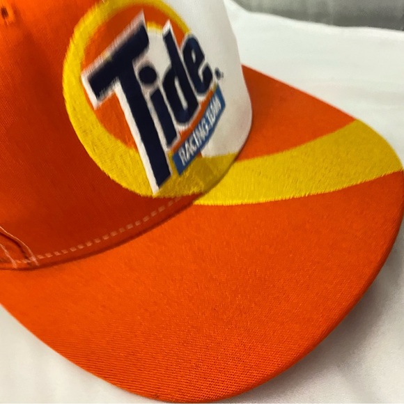 Vintage Tide Racing Team Snapback Cap Trucker Hat NASCAR Embroidered Logo Sz USA - Picture 12 of 16